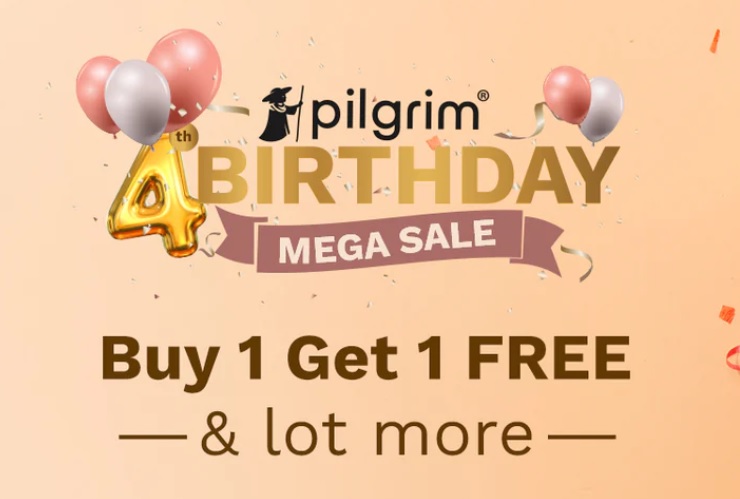 India Desire : Pilgrim Birthday Sale- Buy 1 Get 1 Free On Pilgrim Hair & Beauty care Products